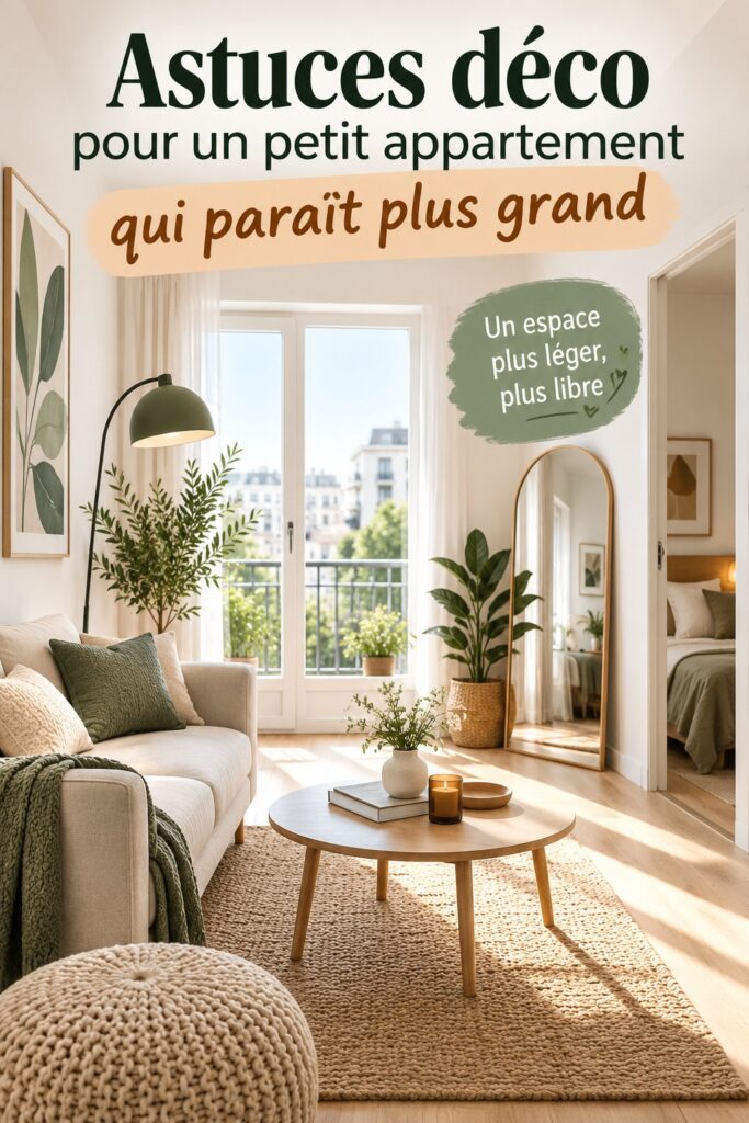 Petit appartement décoré avec des couleurs claires et bien éclairé