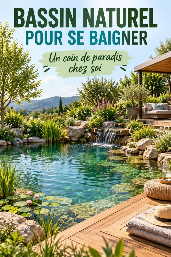 Bassin de baignade intégré dans un jardin verdoyant