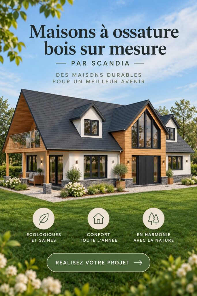 Maison en bois moderne avec un design chaleureux