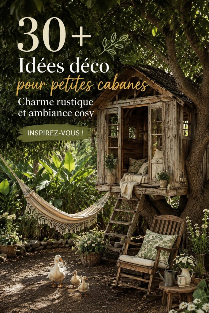 Cabine chaleureuse avec décoration rustique et ambiance cosy.
