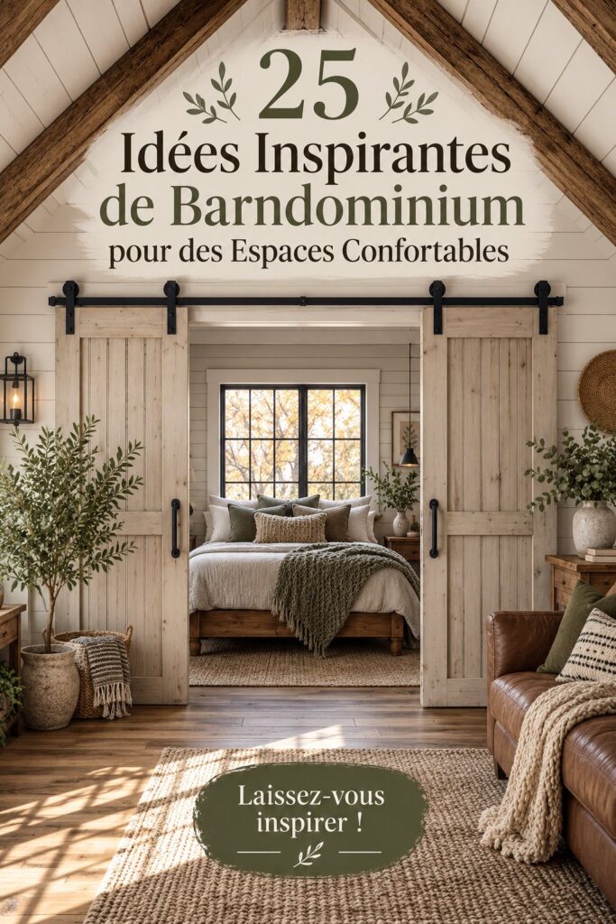 Une vue d'un barndominium chaleureux et accueillant avec des éléments de décoration intérieure