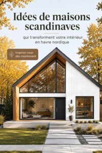 Maison scandinave avec un intérieur chaleureux et lumineux