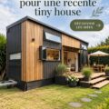 Exemple d'une charmante tiny house en bois au style moderne.