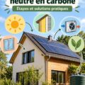 Maison éco-responsable avec panneaux solaires et jardin durable