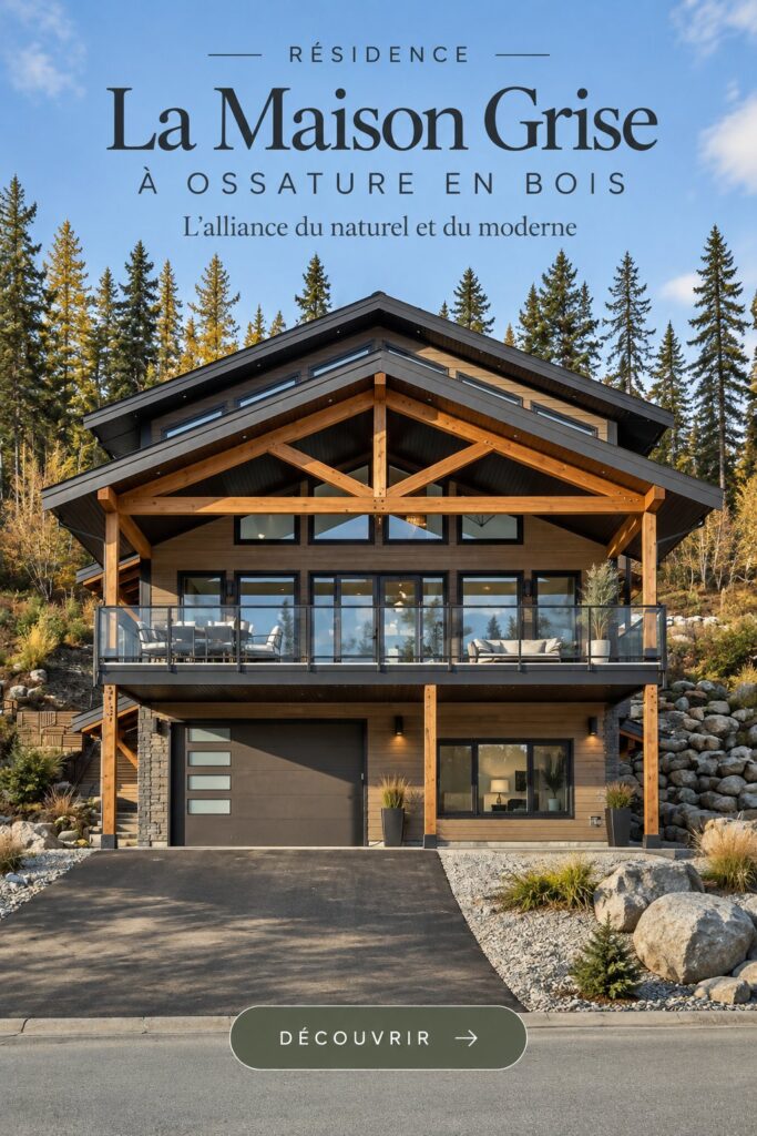 Résidence Grays, maison à ossature bois moderne avec un design épuré