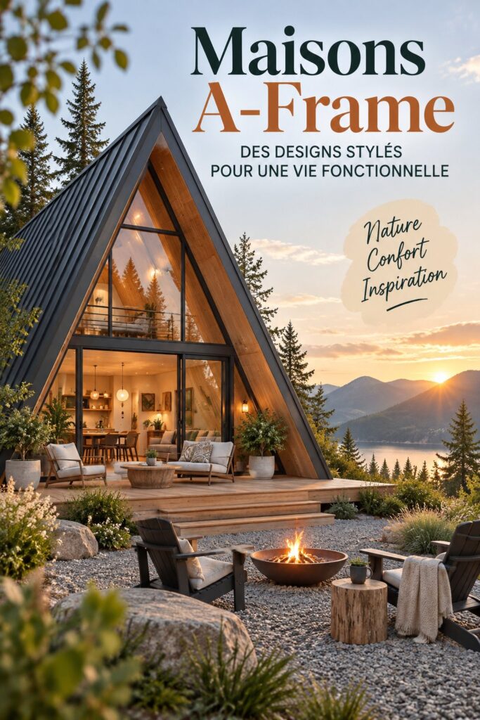 Maison A-Frame moderne avec un design élégant et fonctionnel
