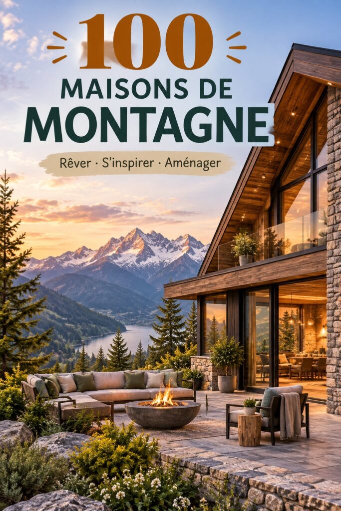 Une magnifique maison de montagne en bois entourée de nature.