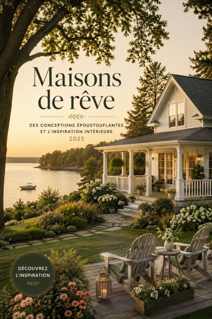 Maison moderne avec un design architectural inspirant et accueillant.