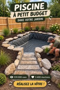 Construction d'une piscine économique dans un jardin familial