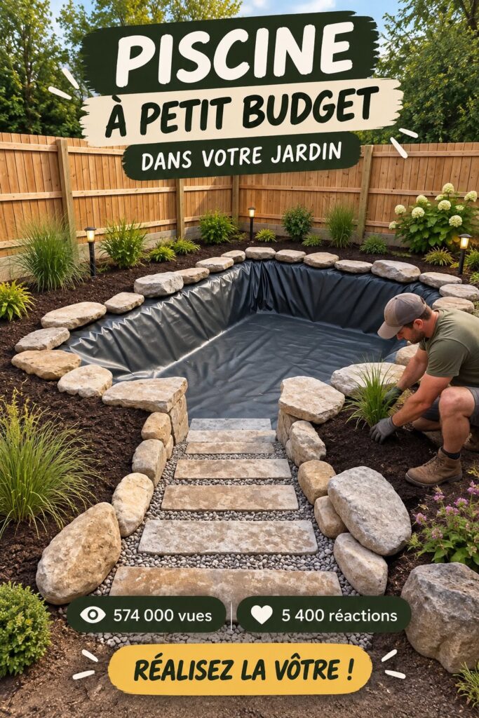 Construction d'une piscine économique dans un jardin familial