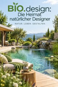 Maison avec une piscine naturelle au design élégant