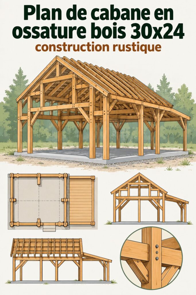 Plan de cabane en bois 30x24, une inspiration chaleureuse pour vos projets