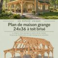 Plan de maison style barn avec un toit en pente