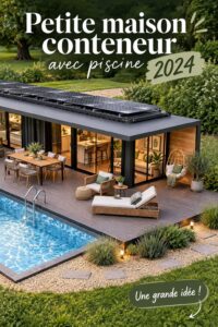 Une tiny house chaleureuse avec piscine dans un cadre verdoyant