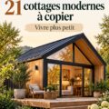 Un cottage moderne avec un jardin accueillant et une façade en bois