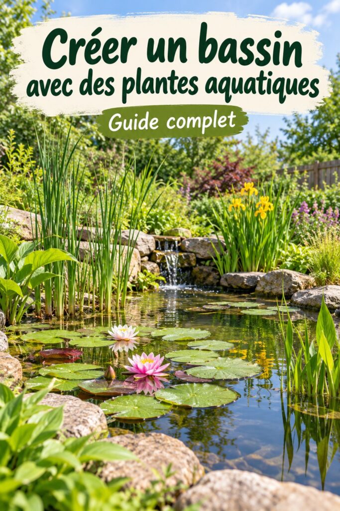 Un étang magnifiquement aménagé au cœur d'un jardin fleuri, offrant une ambiance paisible.