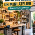 Un garage transformé en atelier lumineux avec des rangements pratiques.