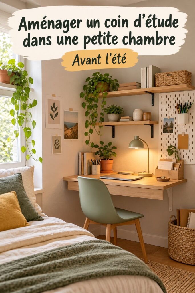 Coin étude chaleureux et fonctionnel dans une chambre