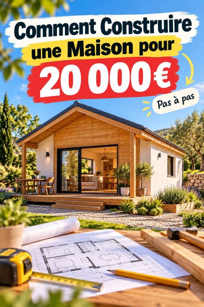Maison moderne construite pour 20 000€ avec un design pratique