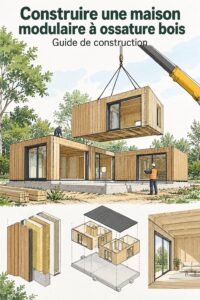 Maison en bois modulable moderne avec une belle finition et un design unique.