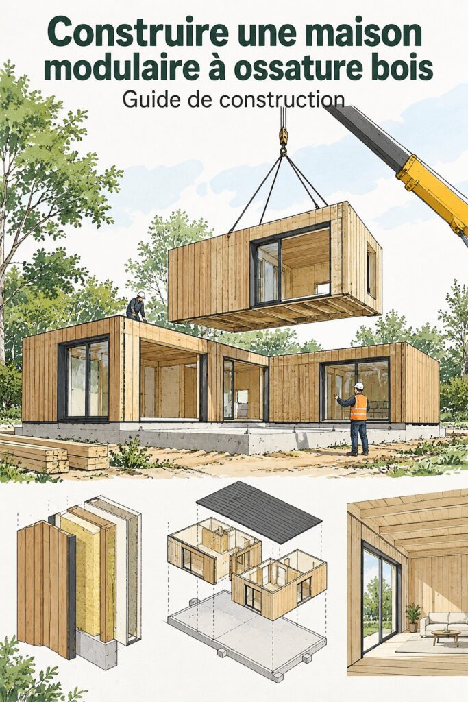 Maison en bois modulable moderne avec une belle finition et un design unique.