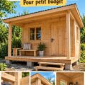 image d'une tiny house en bois entourée de verdure