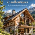 Maison de montagne moderne avec façade en colombage, intégrée harmonieusement dans la nature