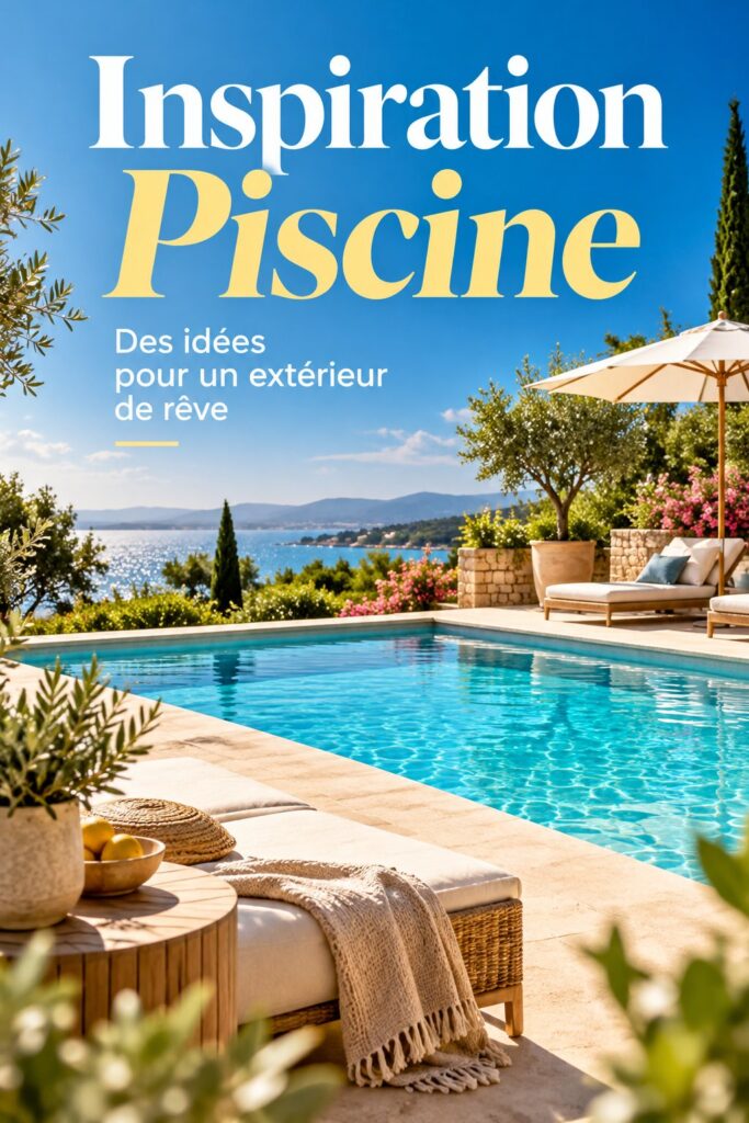 Une magnifique piscine en pierre inspirée de Bali, entourée de verdure luxuriante.
