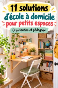 Espace d'école à domicile aménagé dans un petit appartement